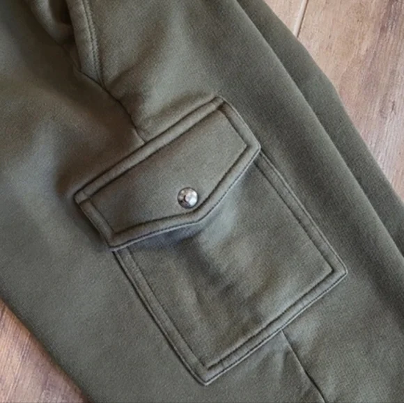 Polo Ralph Lauren Elastic Drawstring Waist Olive Green Joggers, Size 10 - Picture 8 of 11